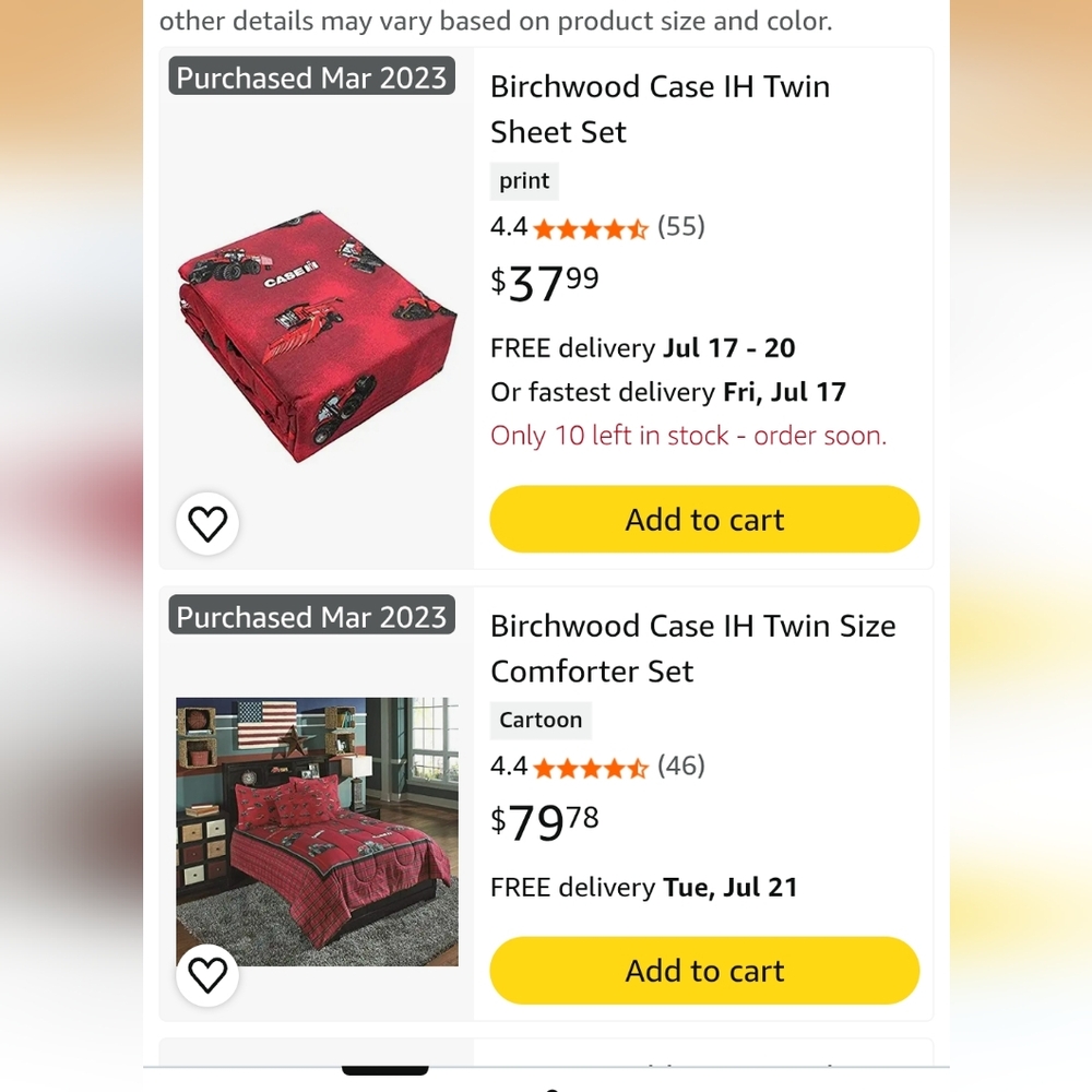 Case IH Twin Comforter & Sheet Set